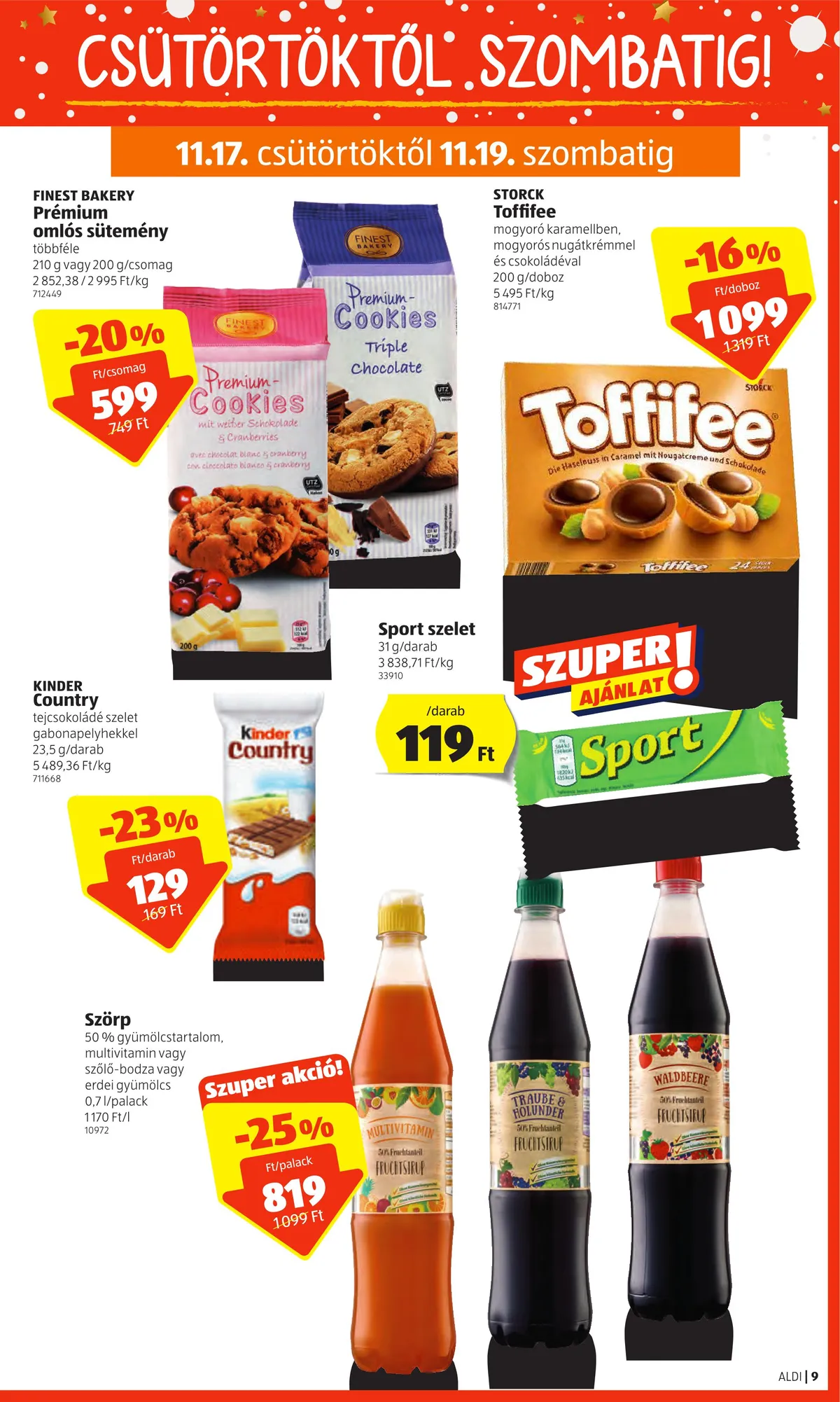 Aldi akciós újság 11.17–11.23 – 9. oldal