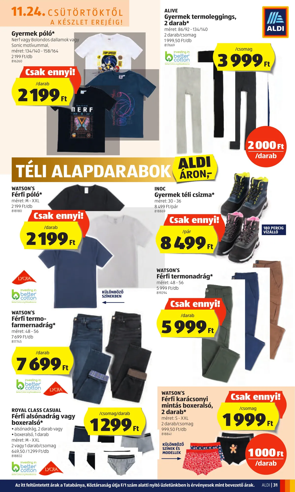 Aldi akciós újság 11.24–11.30 – 31. oldal