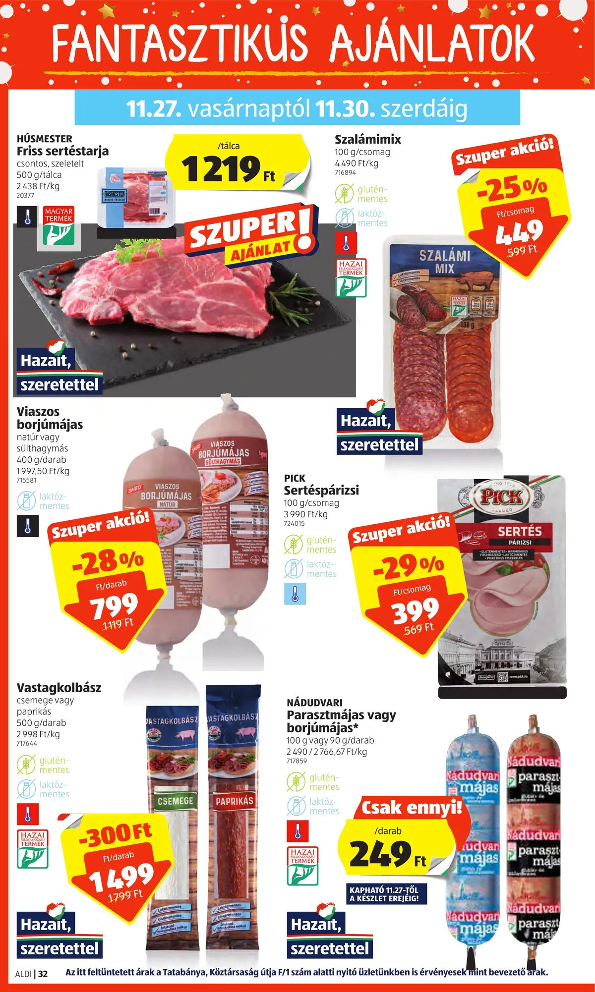 Aldi akciós újság 11.24–11.30 – 32. oldal