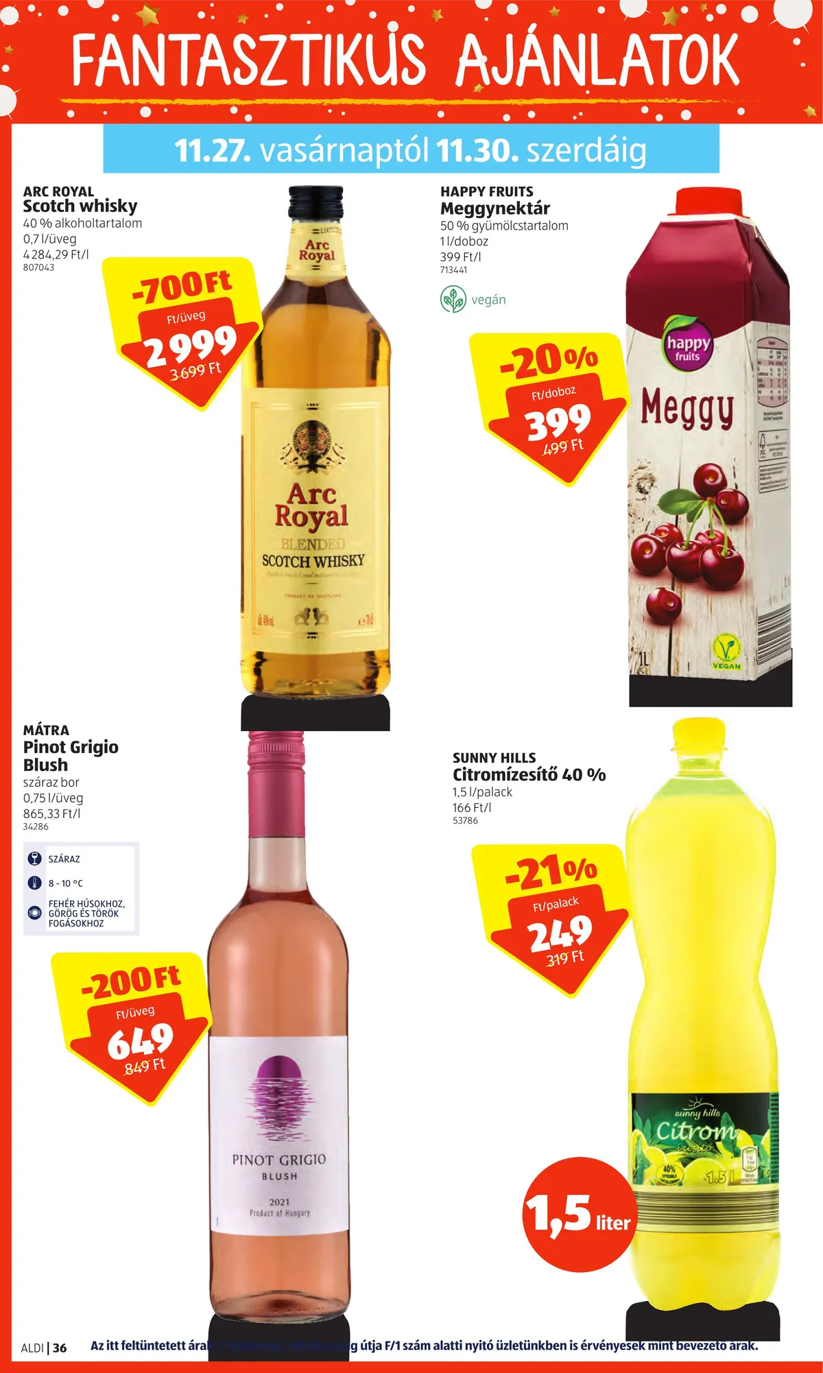 Aldi akciós újság 11.24–11.30 – 36. oldal