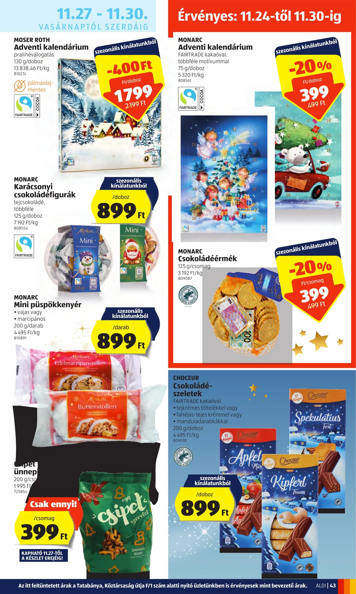 Aldi akciós újság 11.24–11.30 – 43. oldal