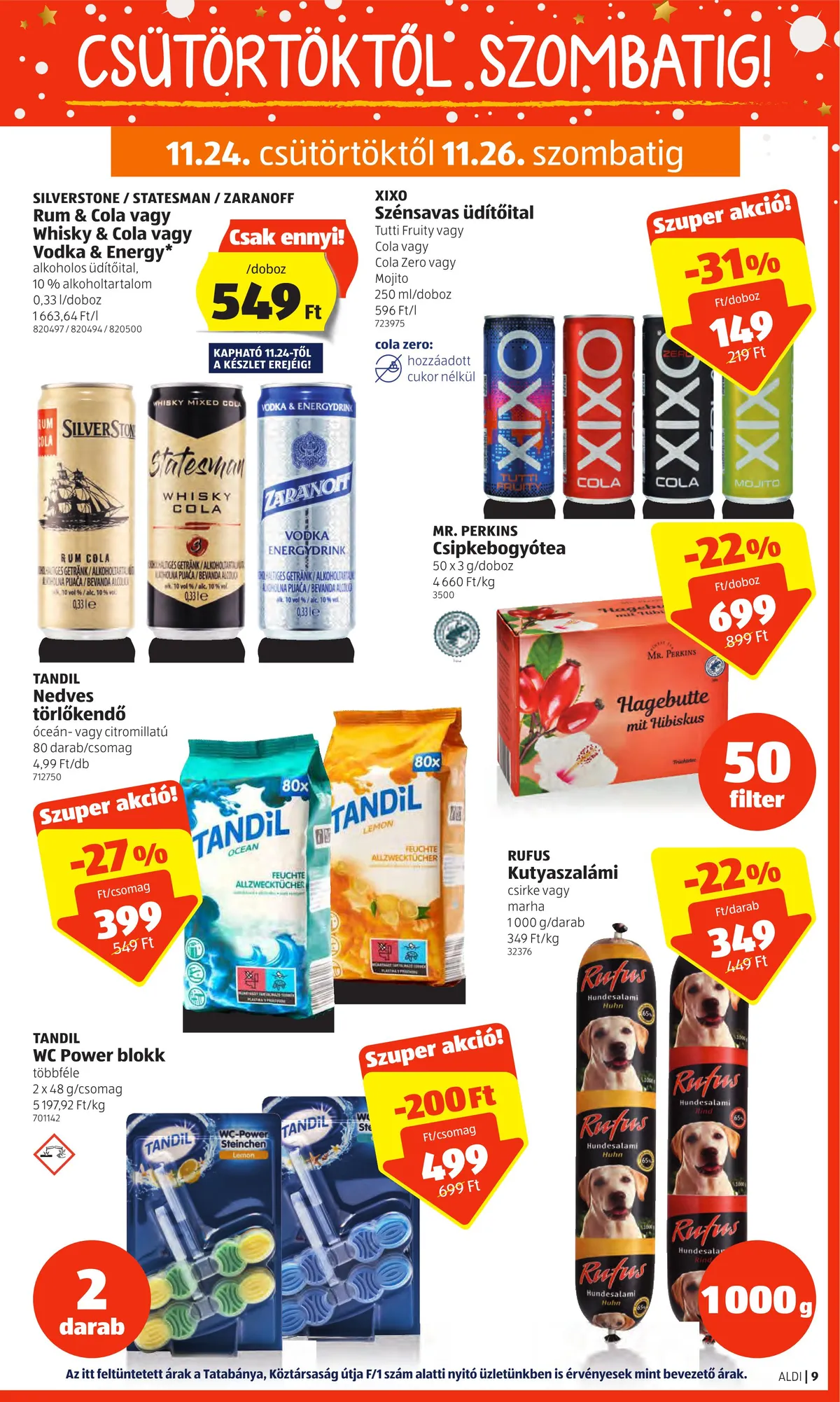 Aldi akciós újság 11.24–11.30 – 9. oldal