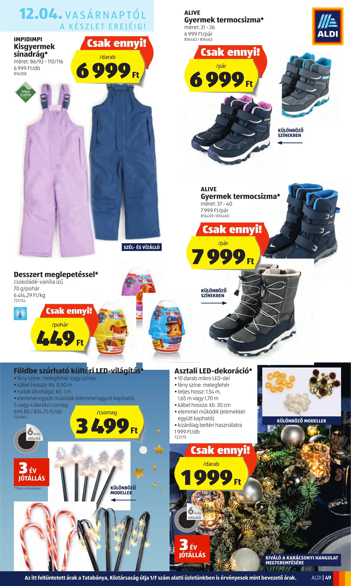 Aldi akciós újság 12.01–12.07 – 49. oldal