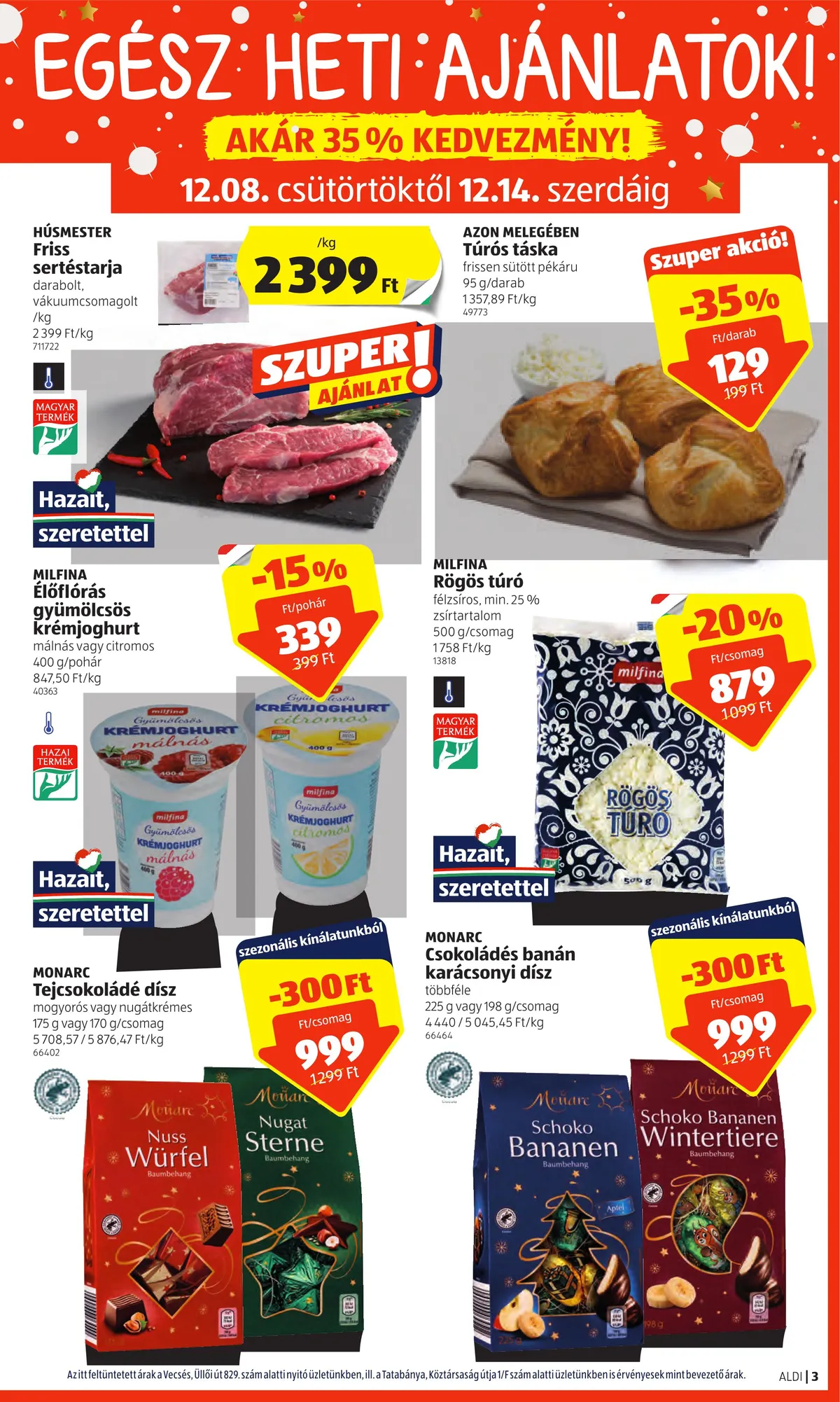 Aldi akciós újság 12.08–12.14 – 3. oldal