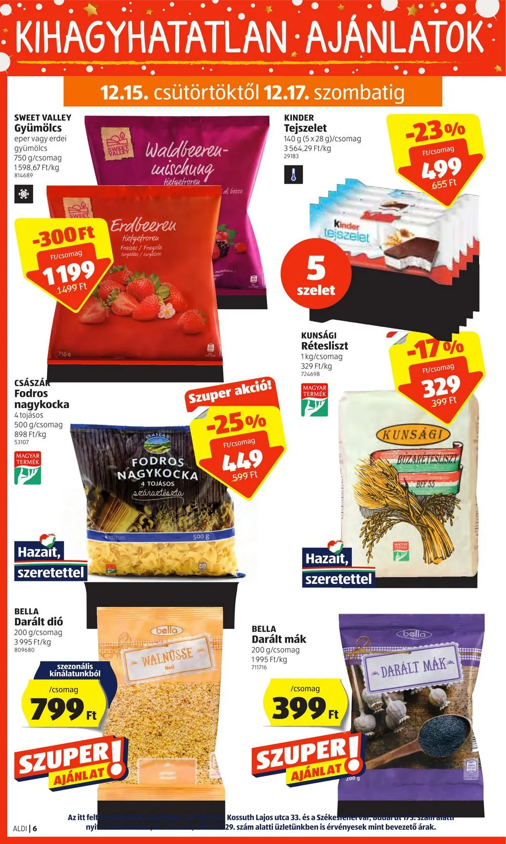 Aldi akciós újság 12.15–12.21 – 6. oldal