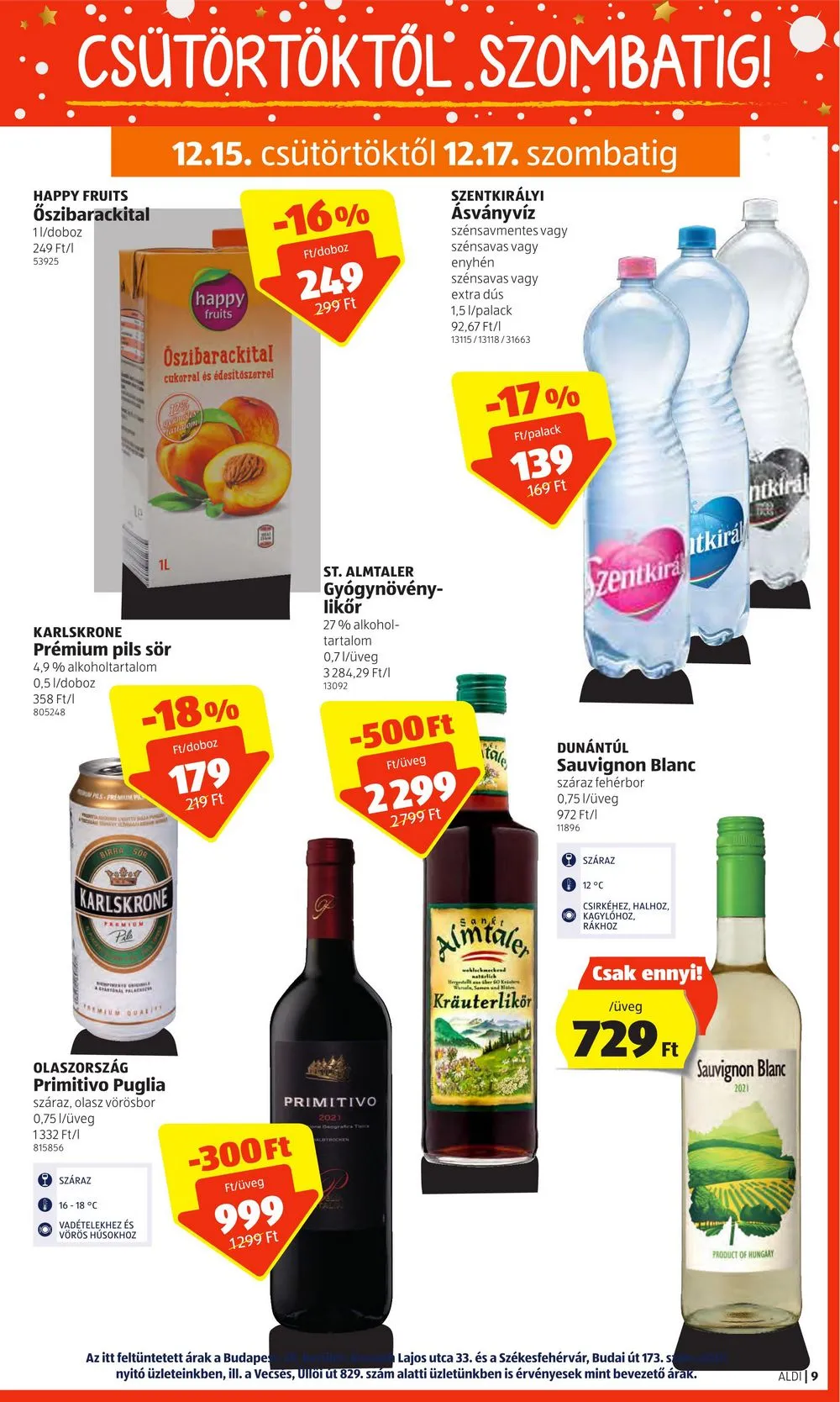 Aldi akciós újság 12.15–12.21 – 9. oldal