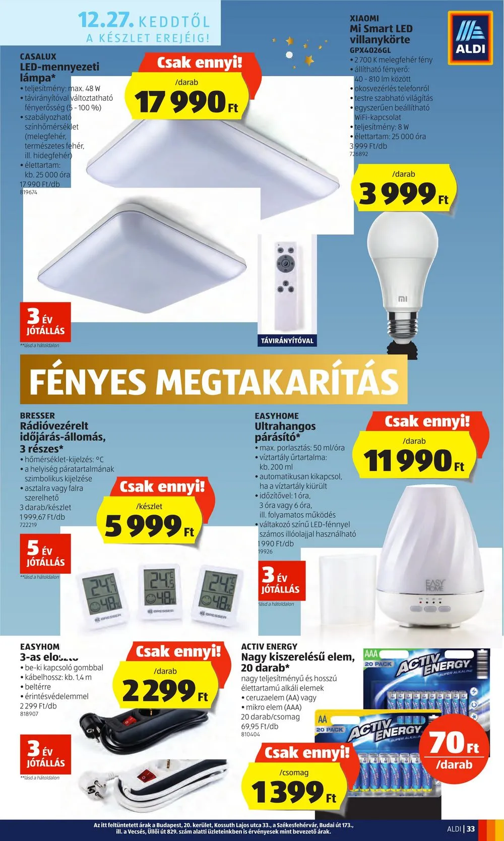 Aldi akciós újság 12.22–12.28 – 33. oldal