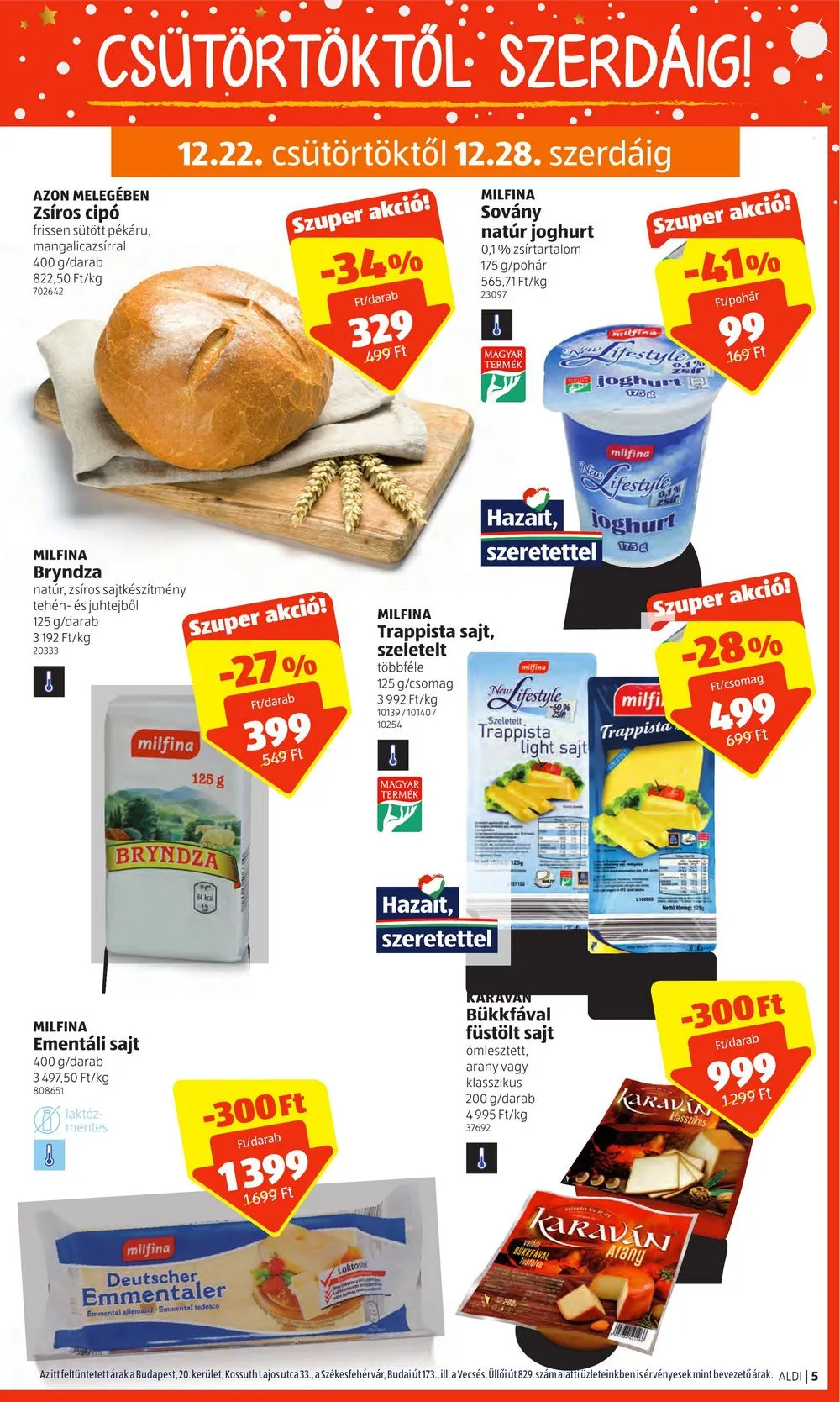Aldi akciós újság 12.22–12.28 – 5. oldal