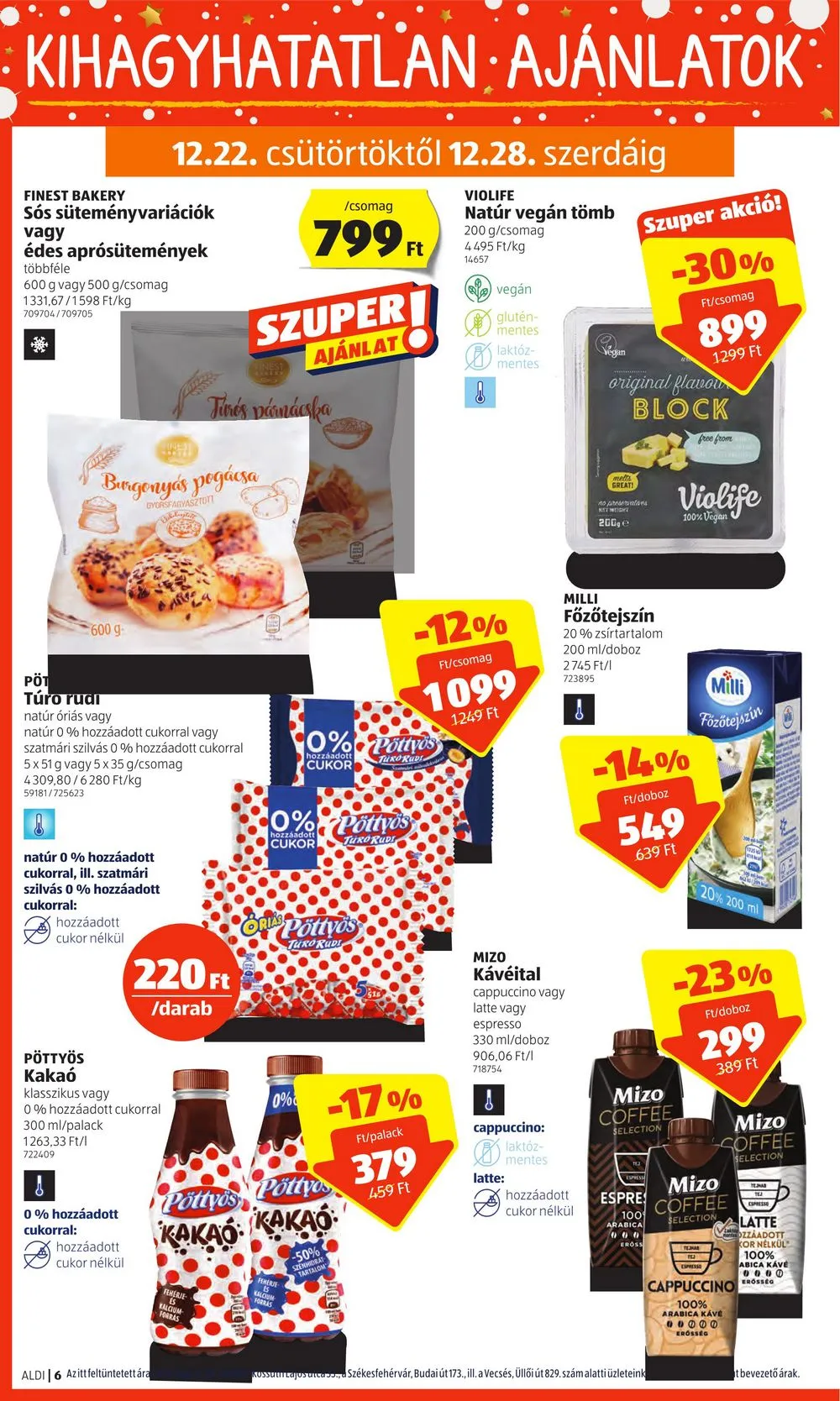 Aldi akciós újság 12.22–12.28 – 6. oldal