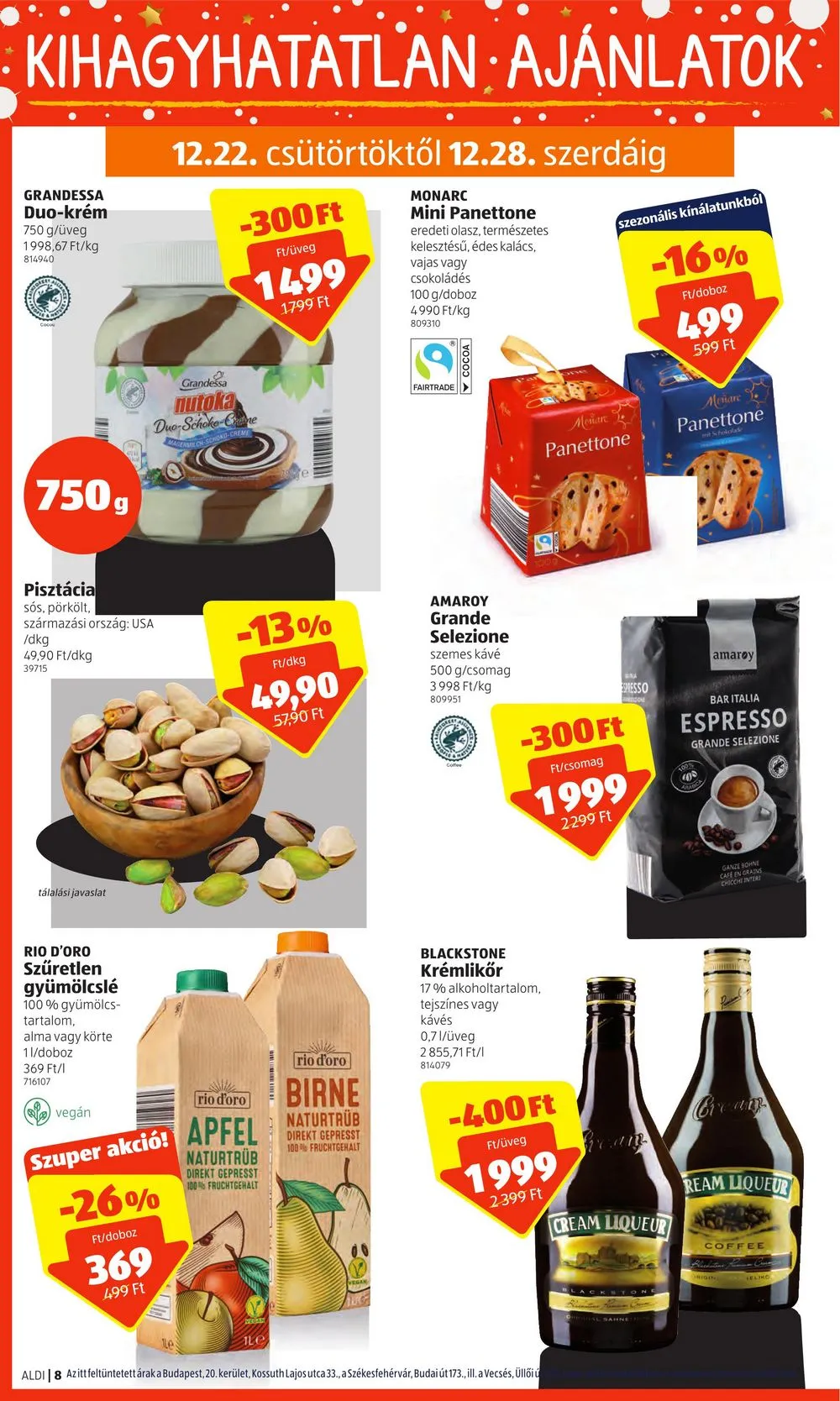 Aldi akciós újság 12.22–12.28 – 8. oldal