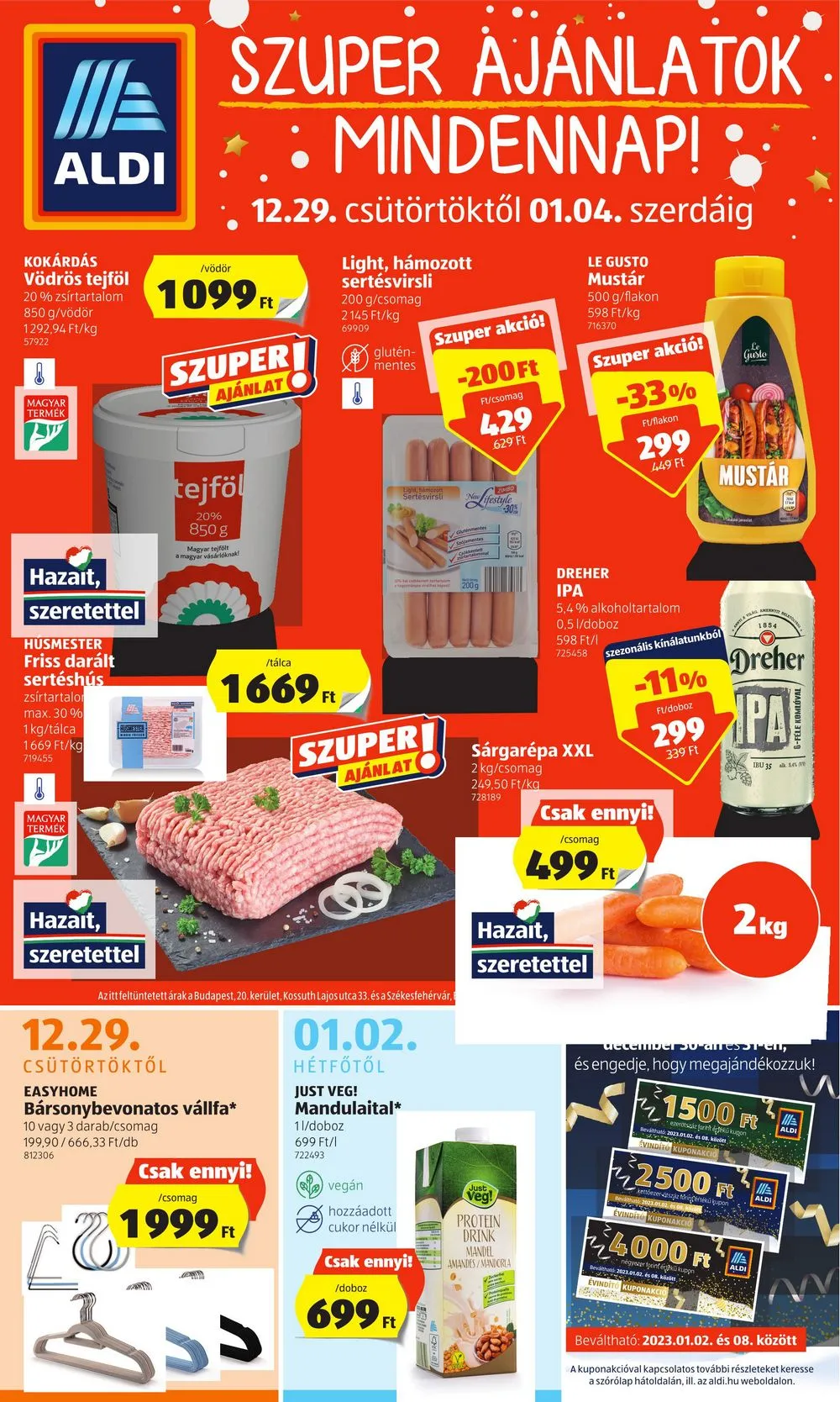 Aldi akciós újság 12.29–01.04