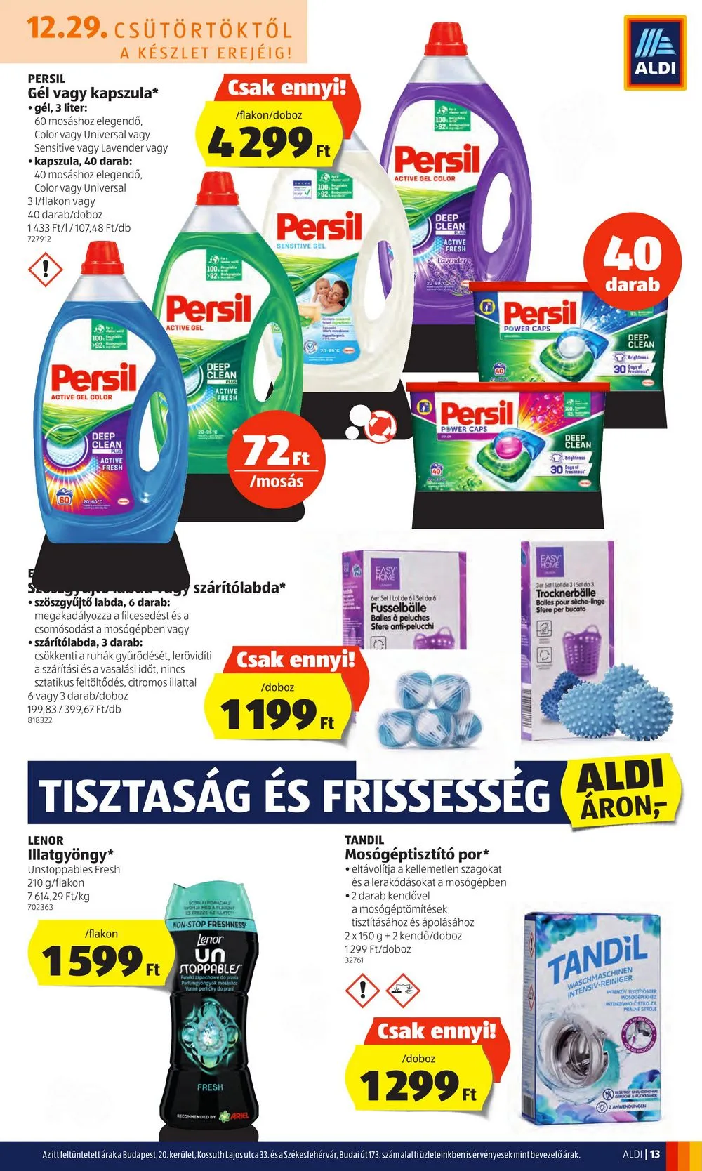 Aldi akciós újság 12.29–01.04 – 13. oldal