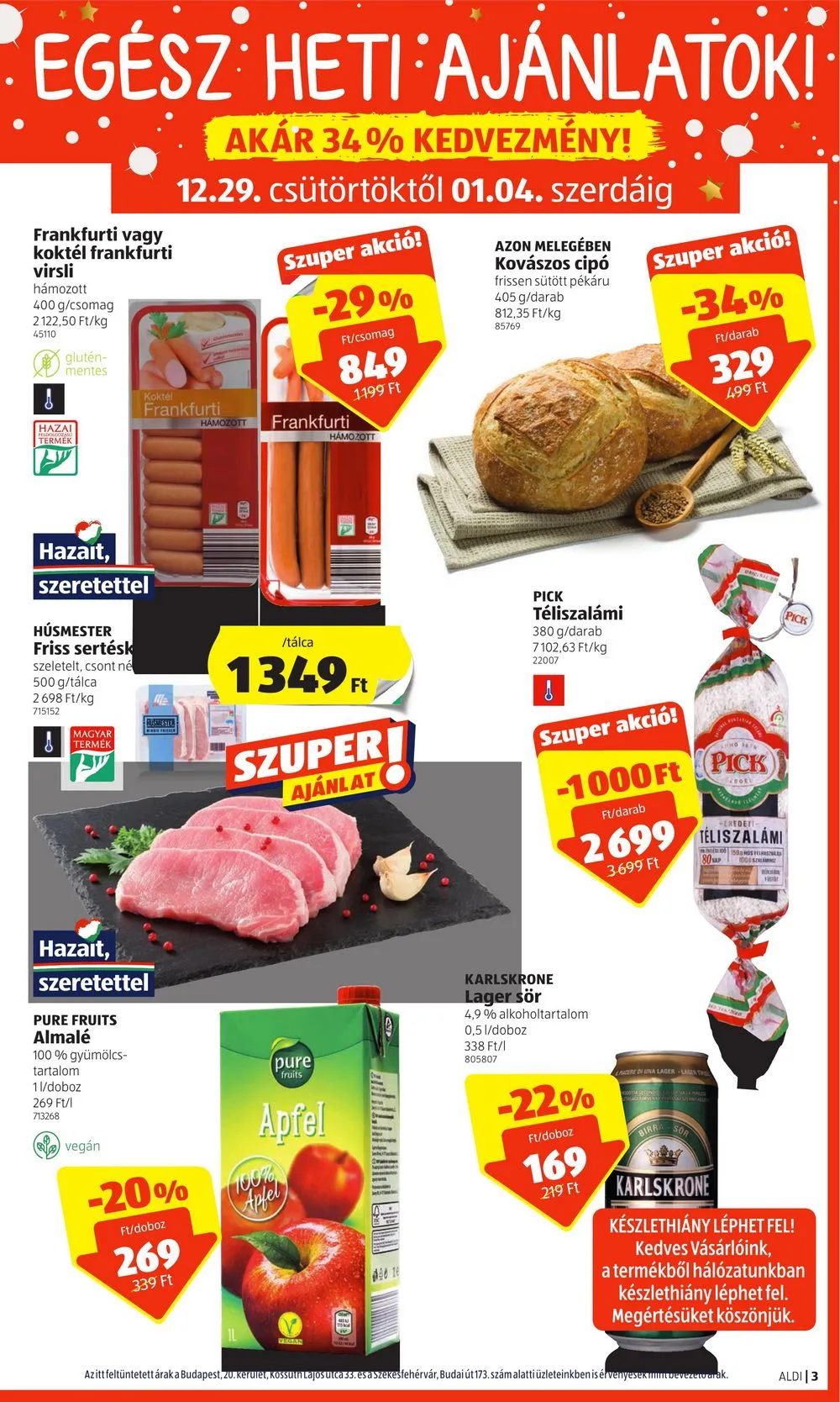 Aldi akciós újság 12.29–01.04 – 3. oldal