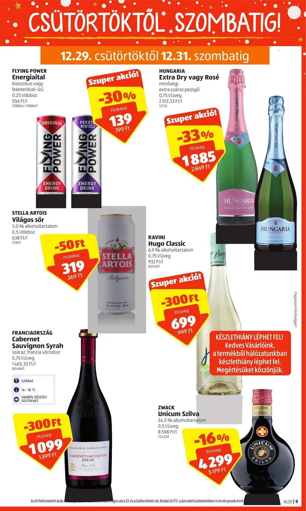 Aldi akciós újság 12.29–01.04 – 9. oldal