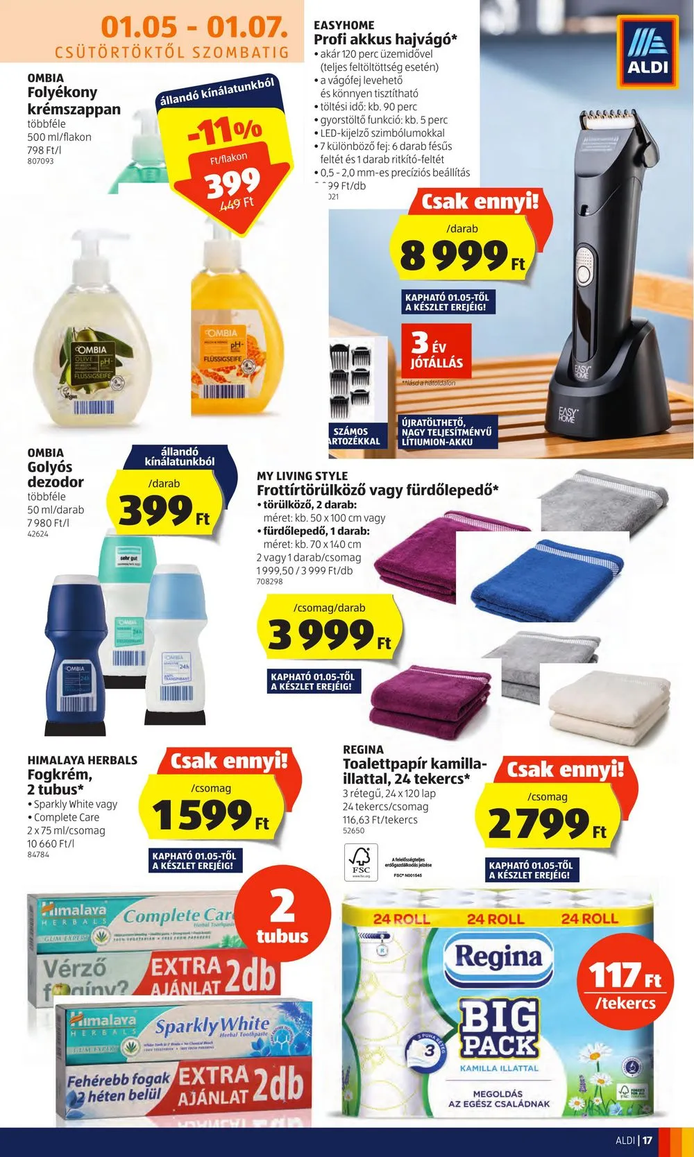 Aldi akciós újság 01.05–01.11 – 17. oldal