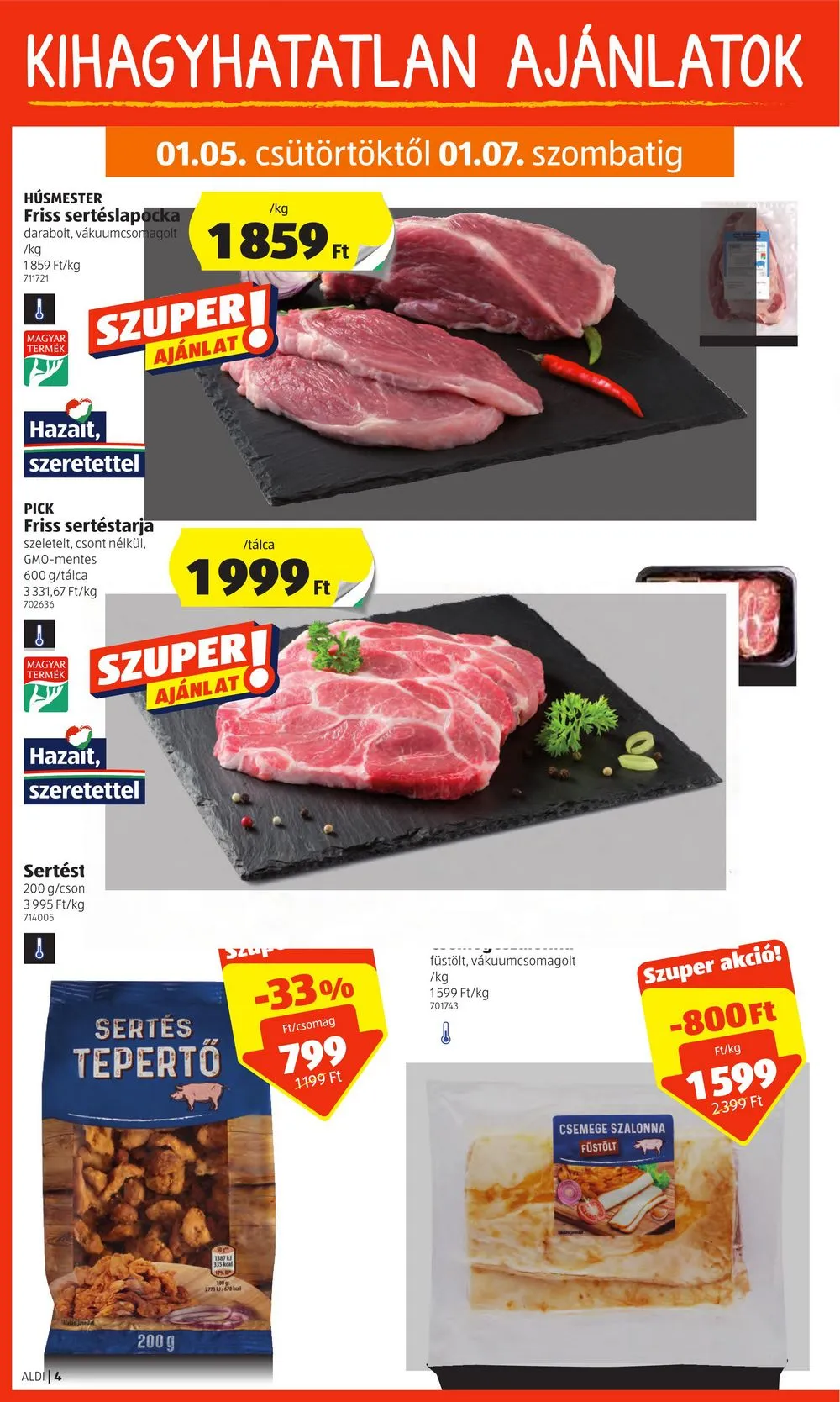 Aldi akciós újság 01.05–01.11 – 4. oldal