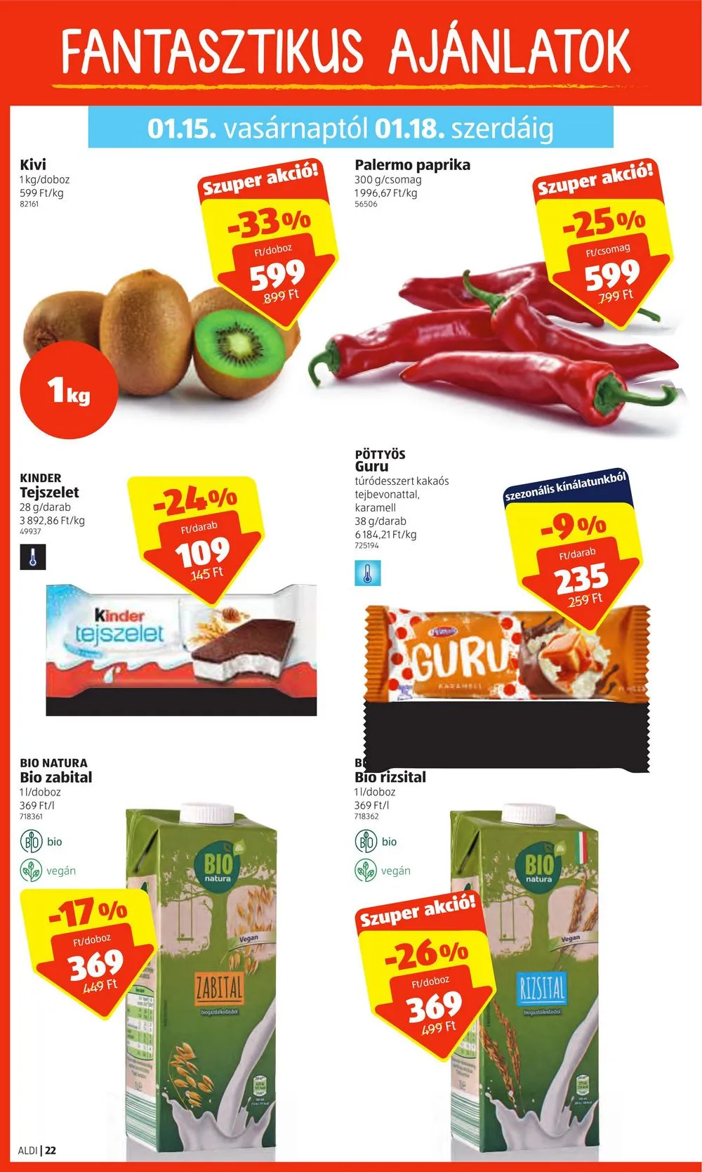 Aldi akciós újság 01.12–01.18 – 22. oldal