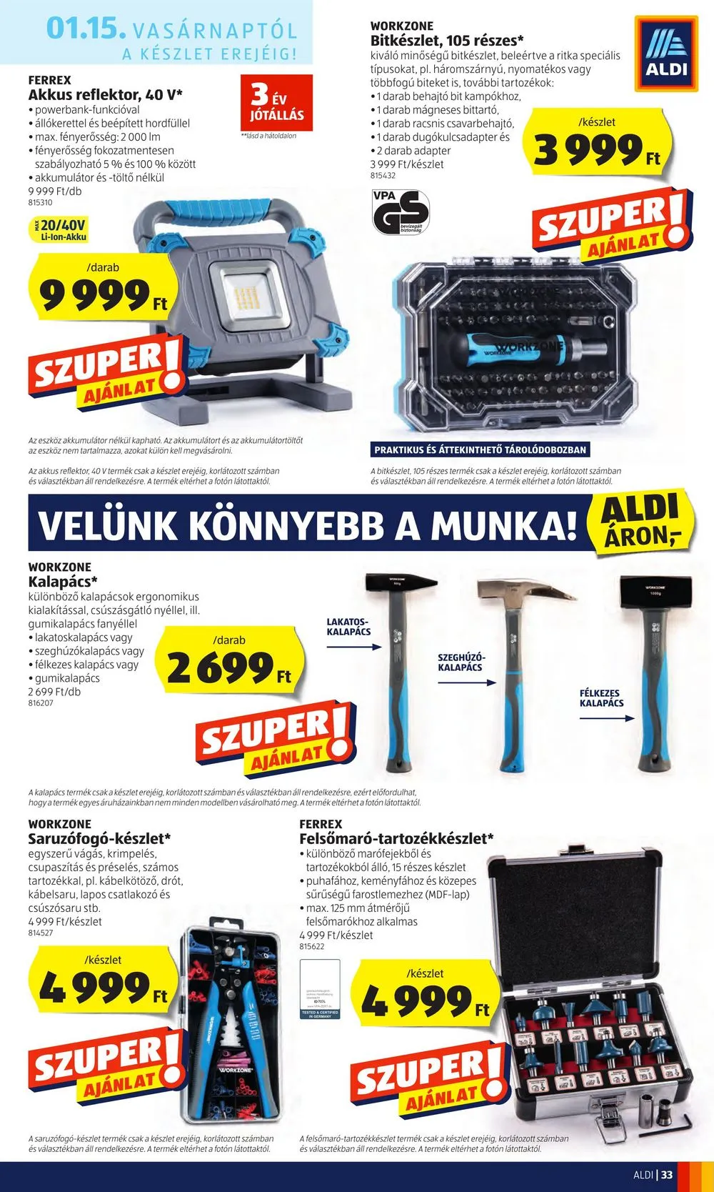 Aldi akciós újság 01.12–01.18 – 33. oldal