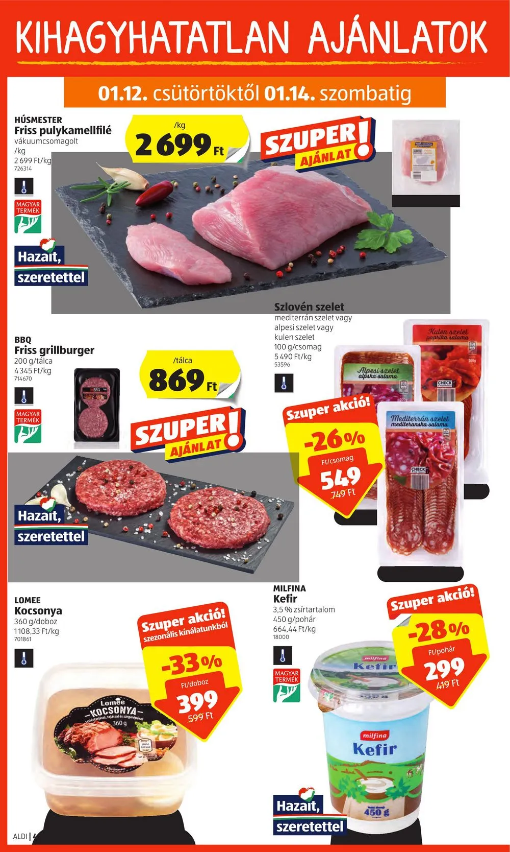 Aldi akciós újság 01.12–01.18 – 4. oldal
