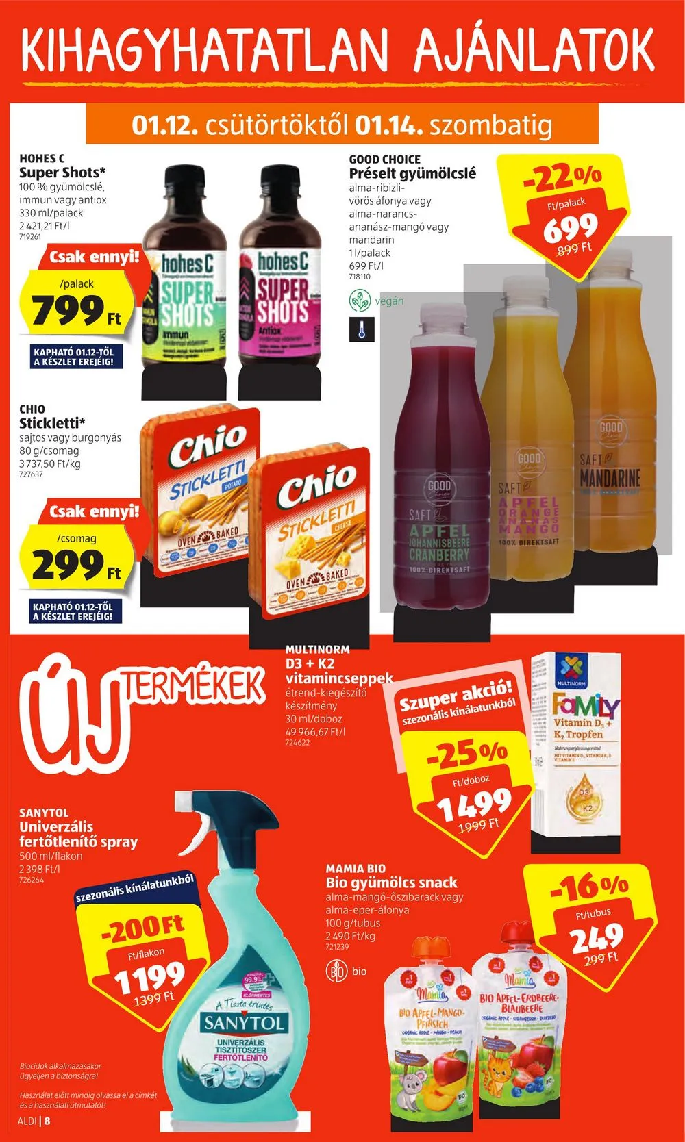 Aldi akciós újság 01.12–01.18 – 8. oldal