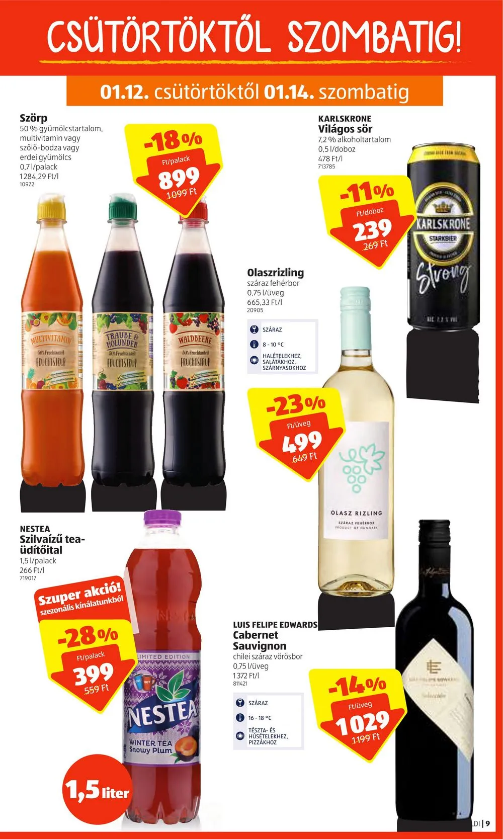 Aldi akciós újság 01.12–01.18 – 9. oldal