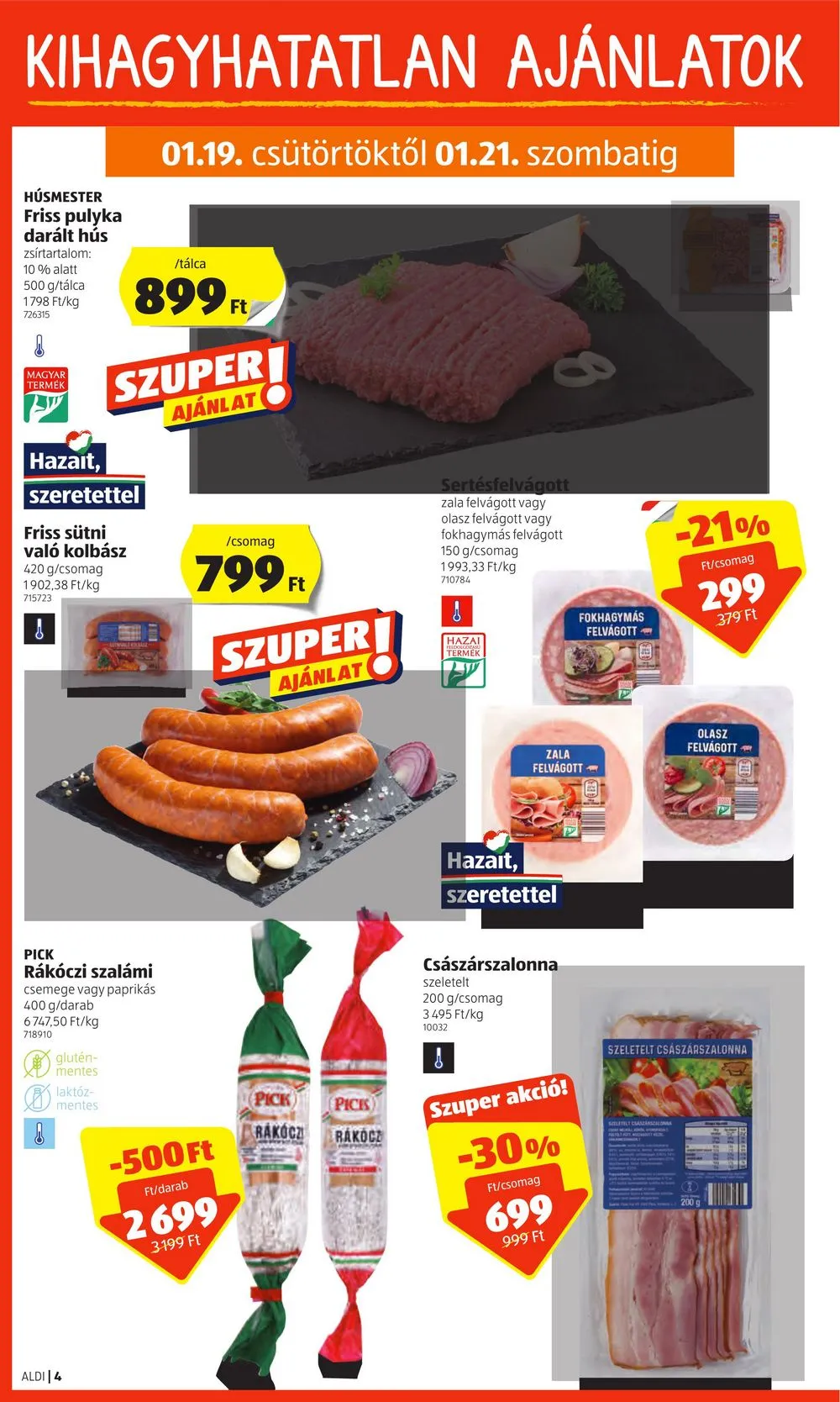 Aldi akciós újság 01.19–01.25 – 4. oldal