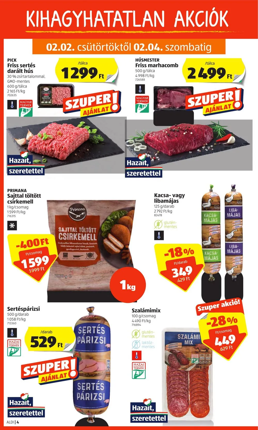 Aldi akciós újság 02.02–02.08 – 4. oldal