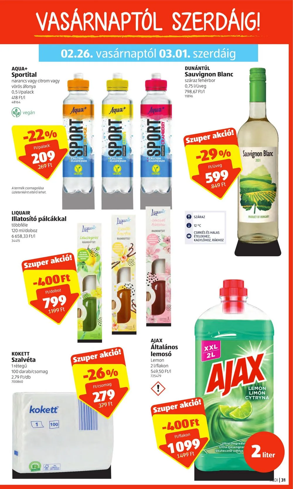 Aldi akciós újság 02.23–03.01 – 31. oldal