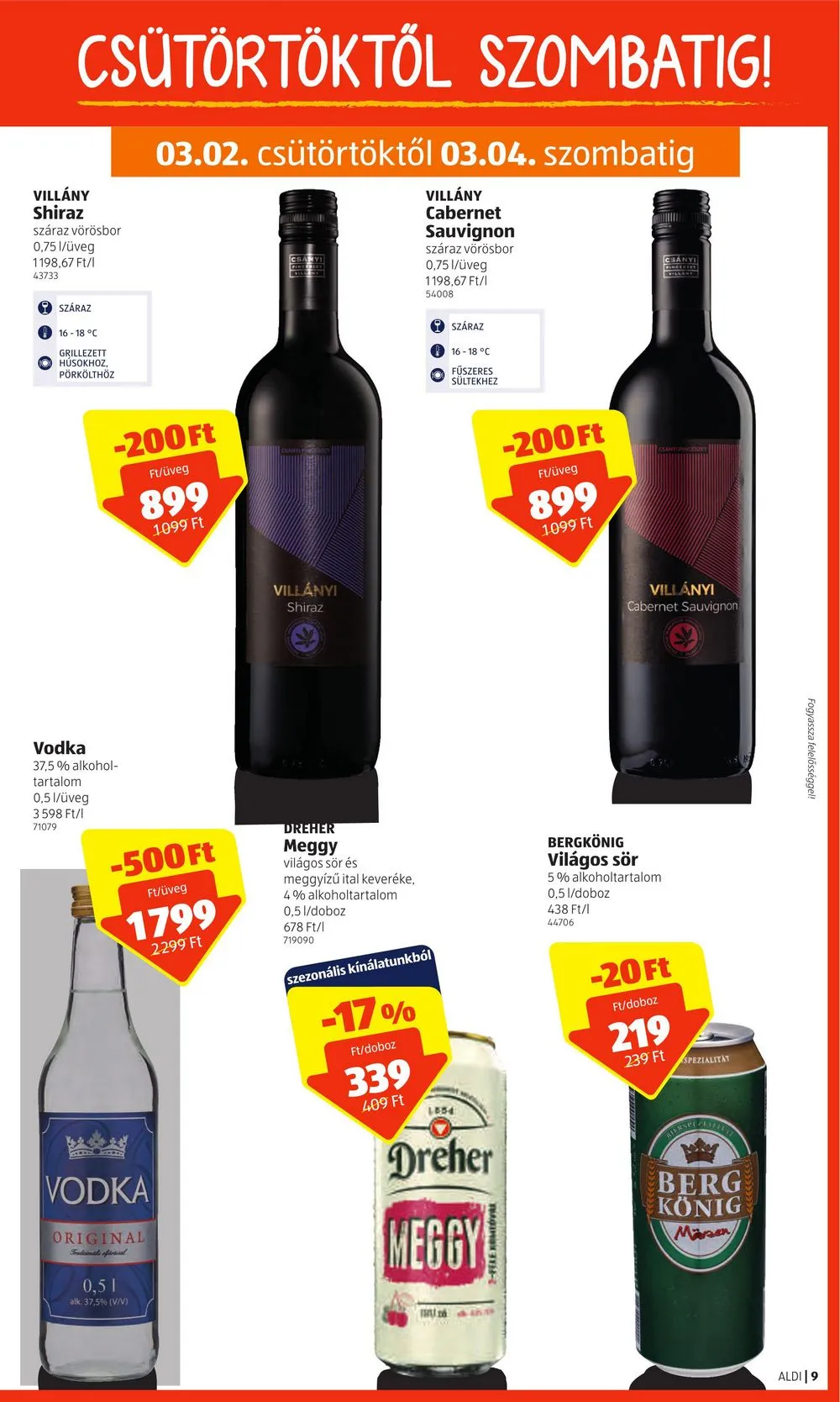 Aldi akciós újság 03.02–03.08 – 9. oldal