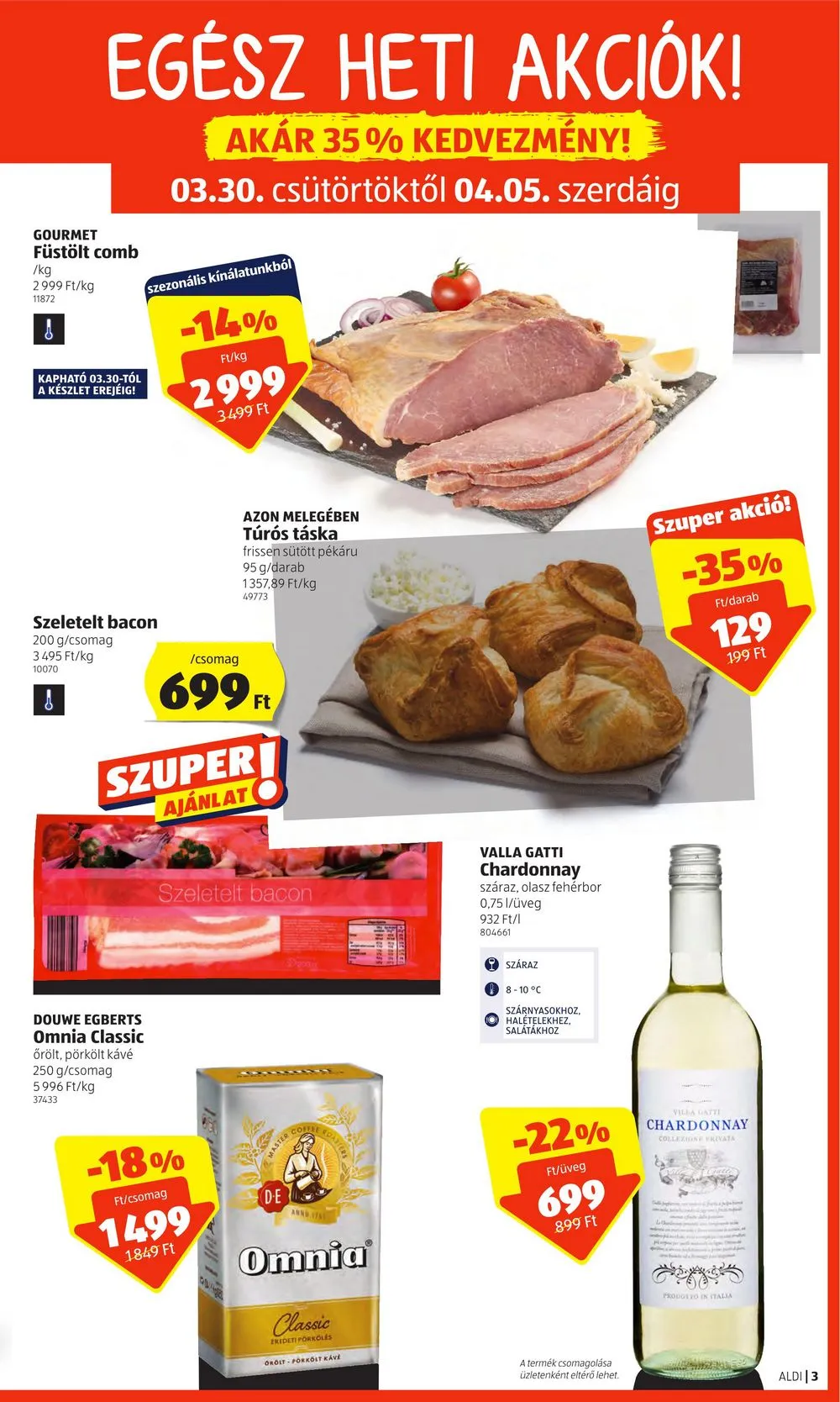 Aldi akciós újság 03.30–04.08 – 3. oldal