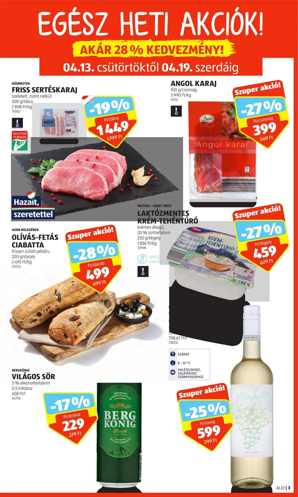 Aldi akciós újság 04.13–04.19 – 3. oldal