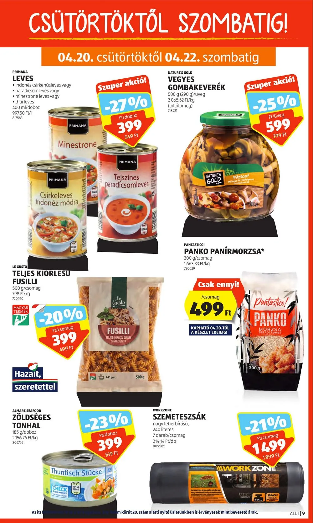 Aldi akciós újság 04.20–04.26 – 9. oldal