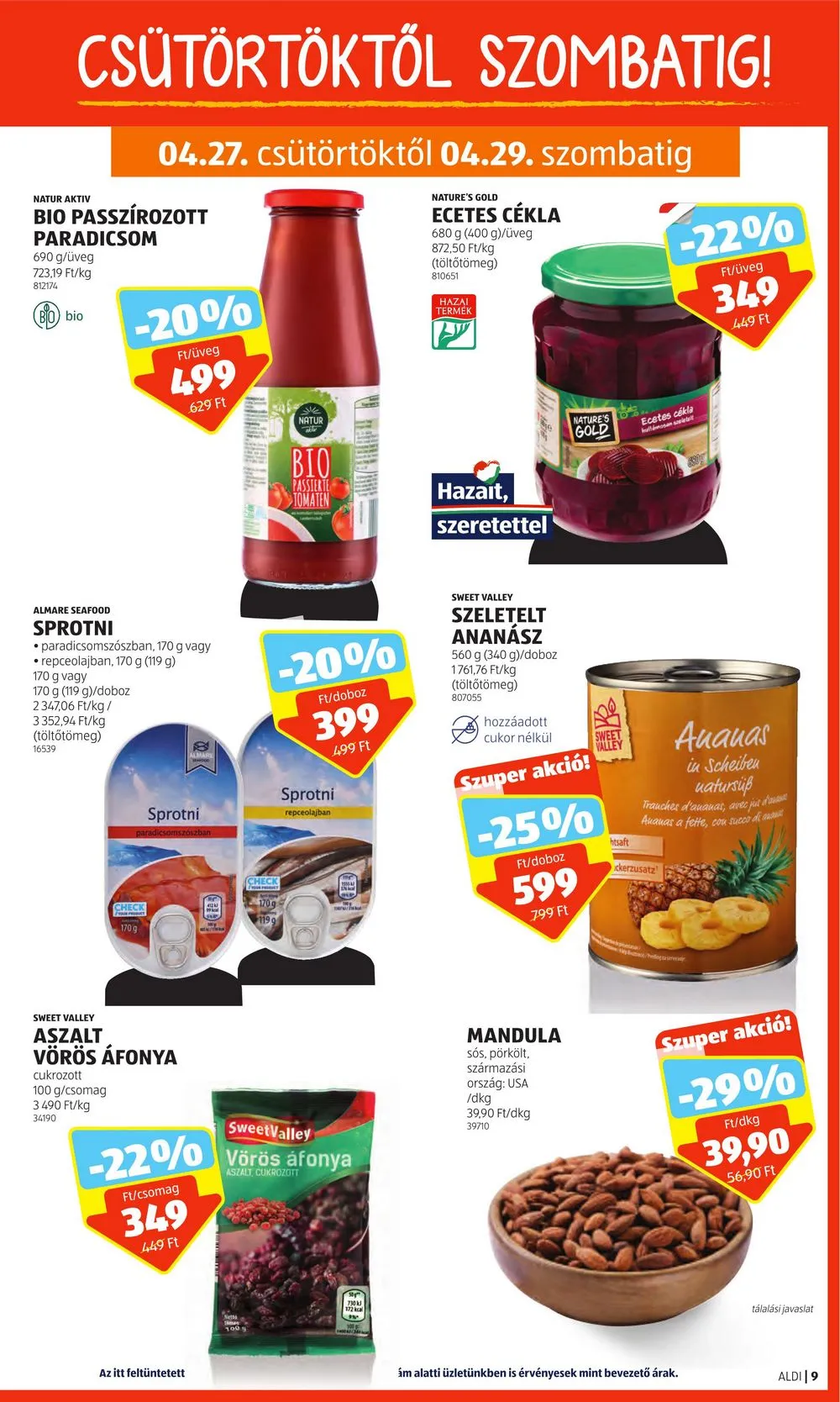 Aldi akciós újság 04.27–05.03 – 9. oldal