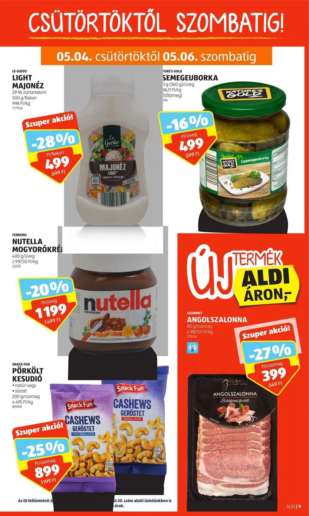 Aldi akciós újság 05.04–05.10 – 9. oldal
