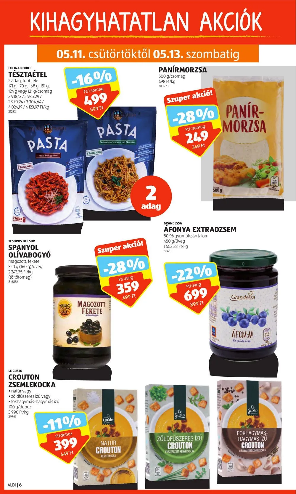 Aldi akciós újság 05.11–05.17 – 6. oldal