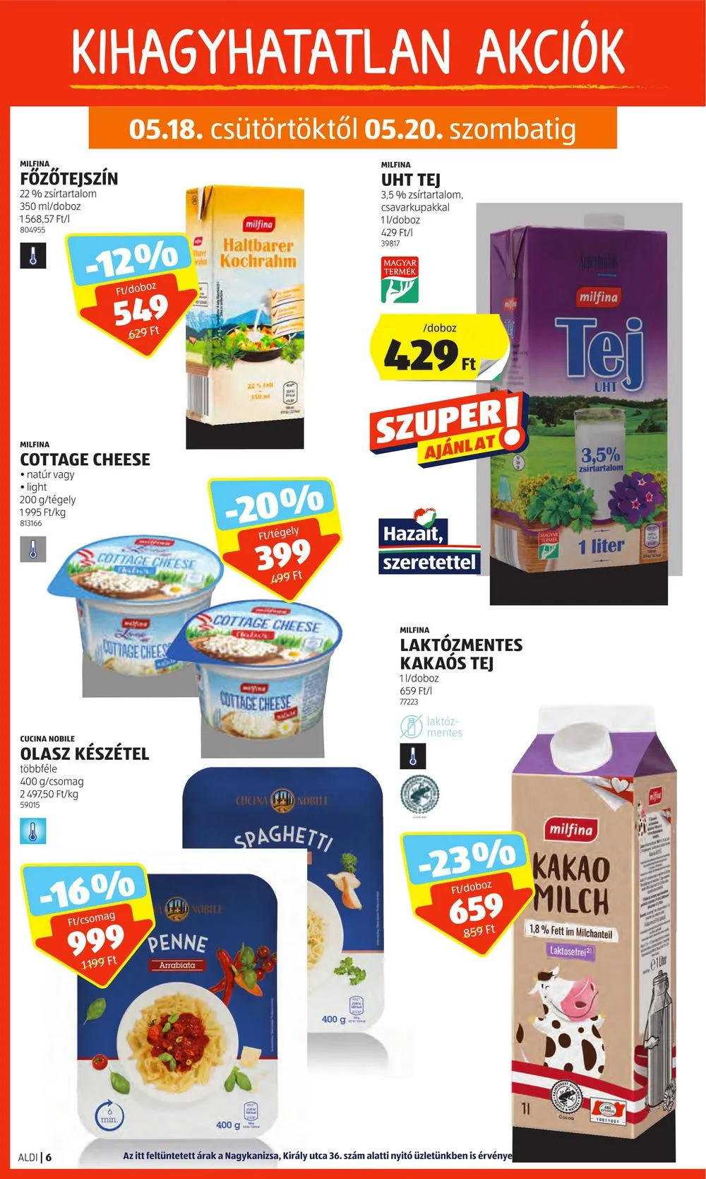 Aldi akciós újság 05.18–05.24 – 6. oldal