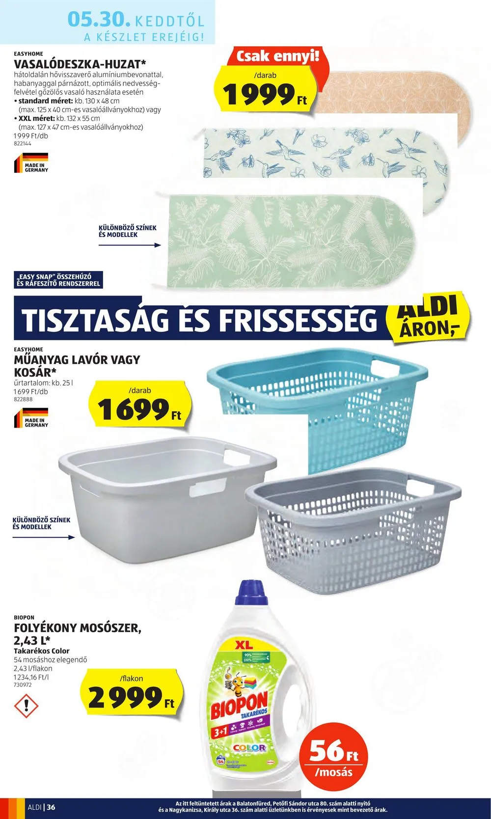 Aldi akciós újság 05.25–05.31 – 40. oldal