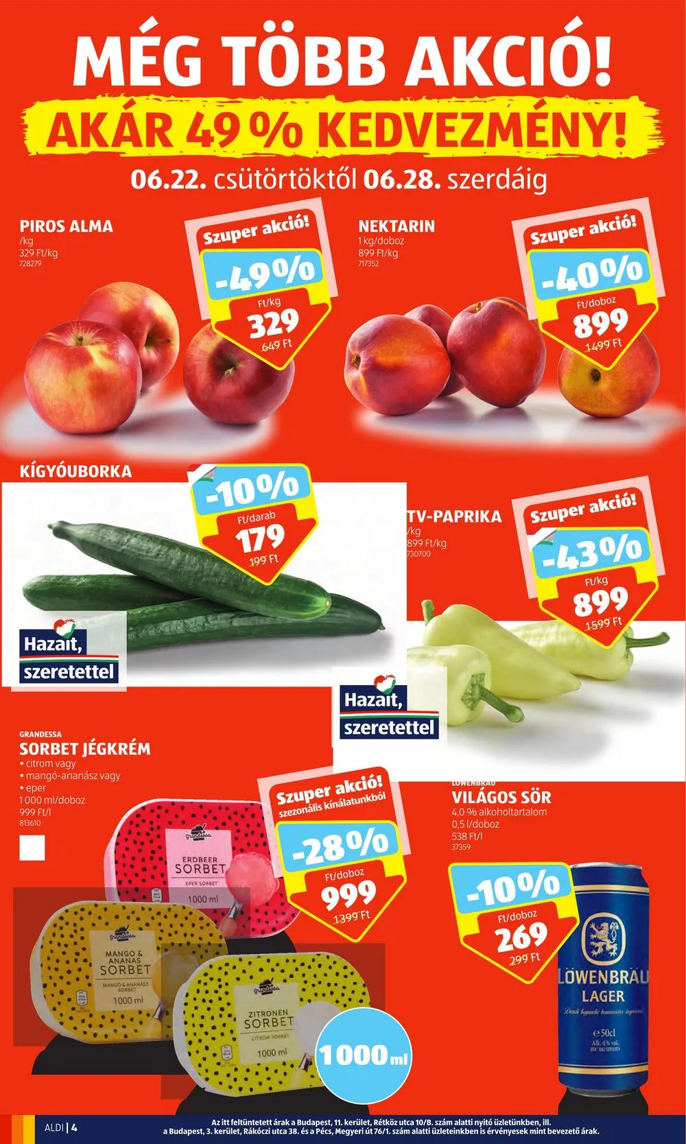 Aldi akciós újság 06.22–06.28 – 4. oldal