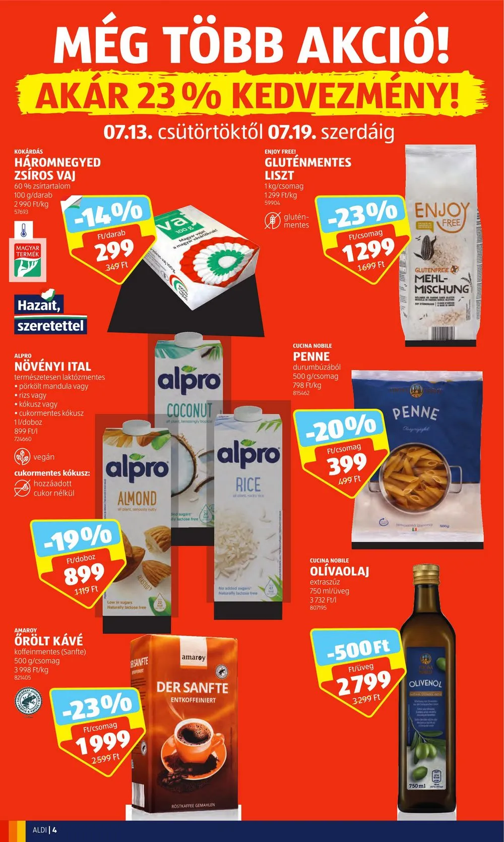 Aldi akciós újság 07.13–07.19 – 4. oldal