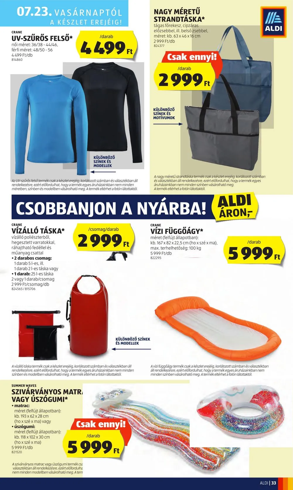 Aldi akciós újság 07.20–07.26 – 39. oldal