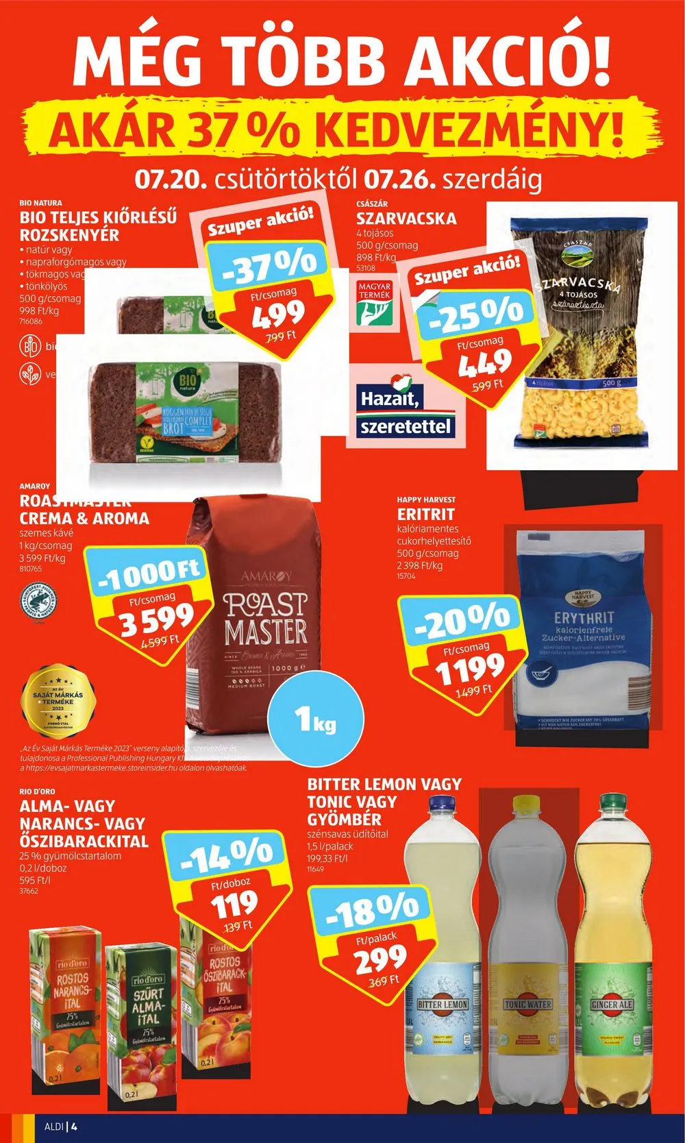Aldi akciós újság 07.20–07.26 – 4. oldal