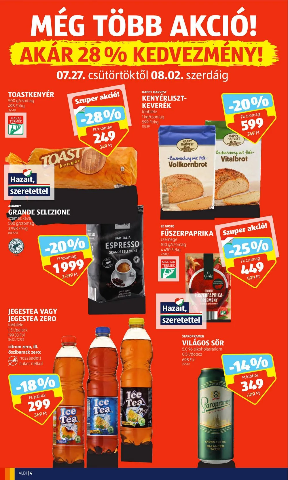 Aldi akciós újság 07.27–08.02 – 4. oldal