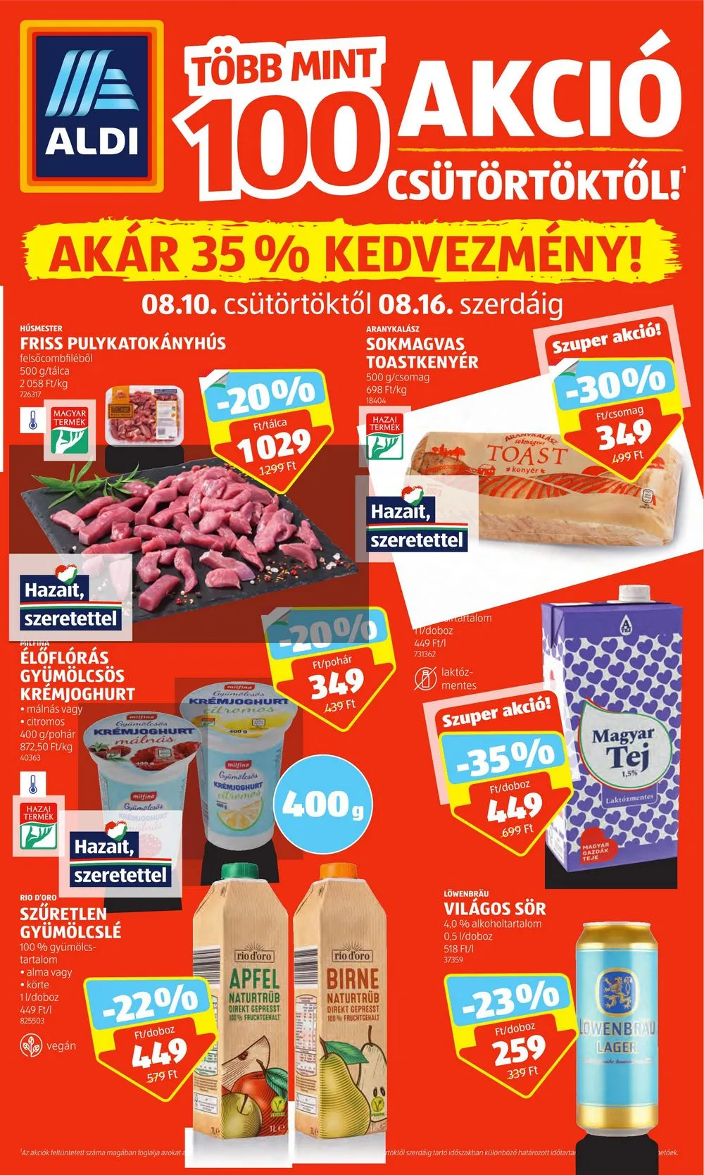 Aldi akciós újság 08.10–08.16