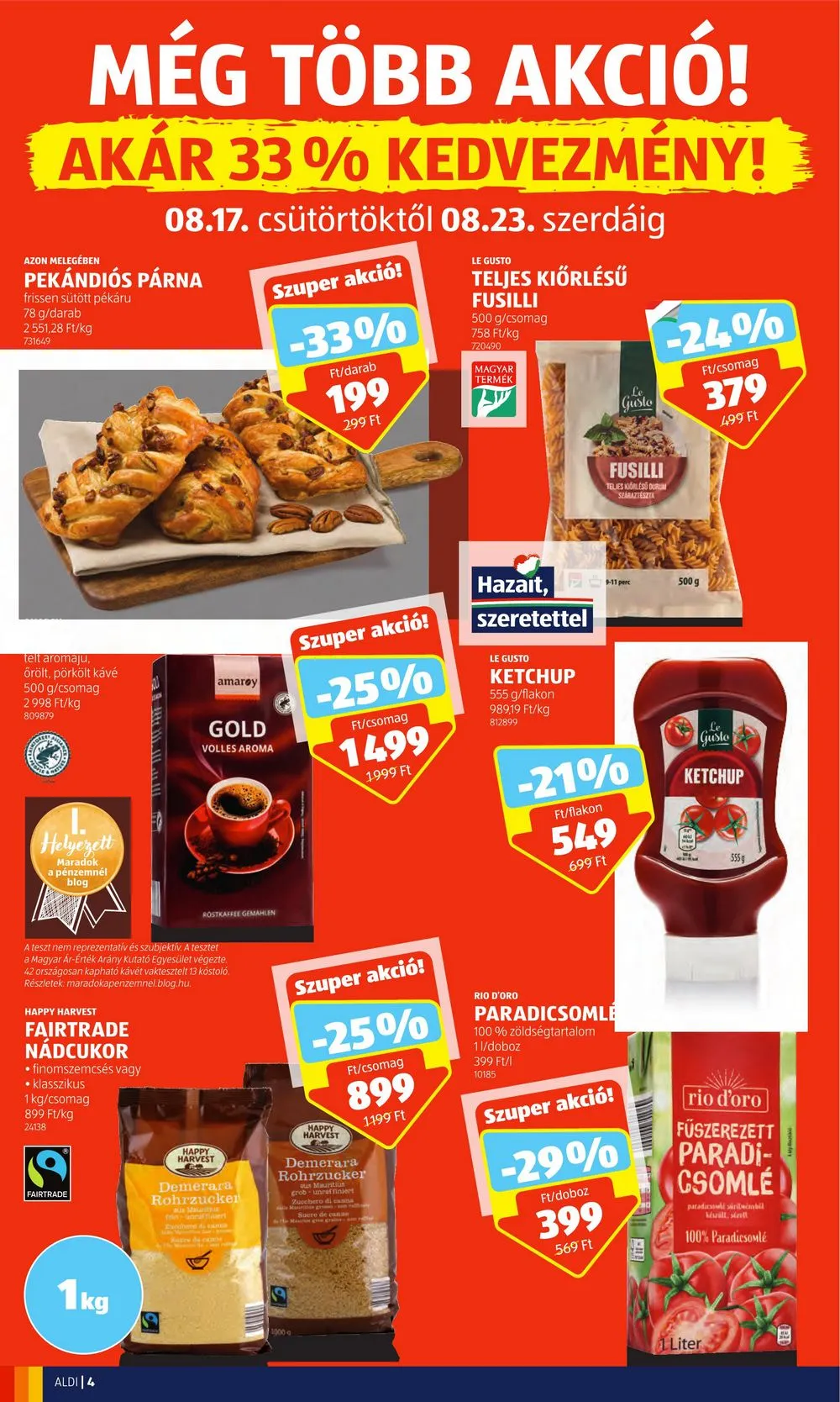 Aldi akciós újság 08.17–08.23 – 4. oldal