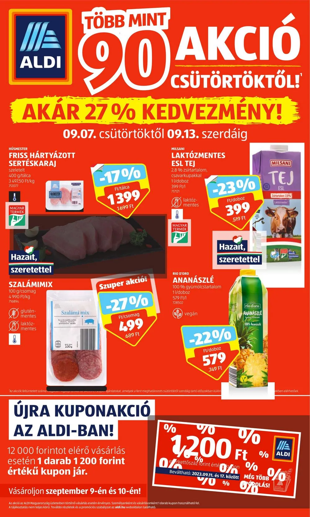 Aldi akciós újság 09.07–09.13