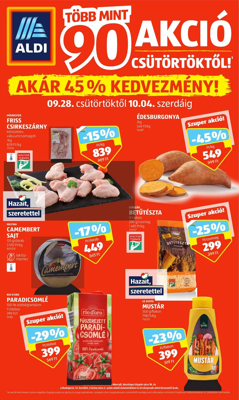 Aldi akciós újság 09.28–10.04