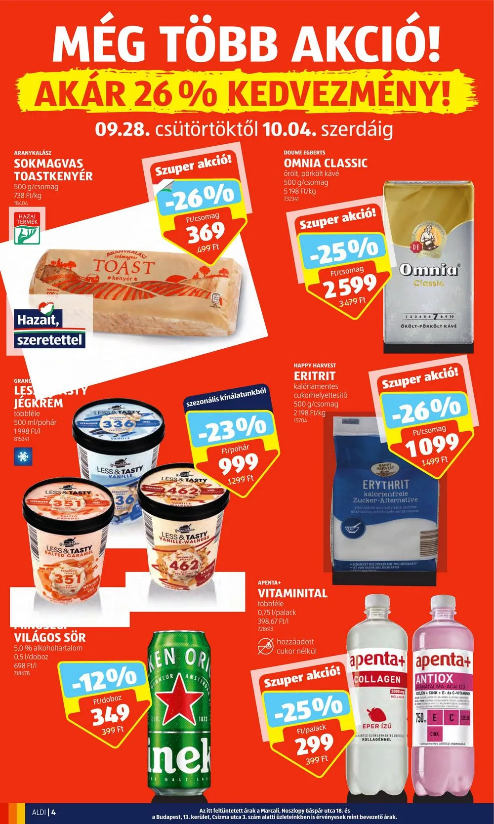 Aldi akciós újság 09.28–10.04 – 4. oldal