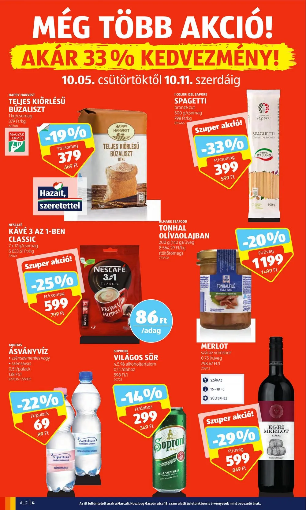 Aldi akciós újság 10.05–10.11 – 4. oldal