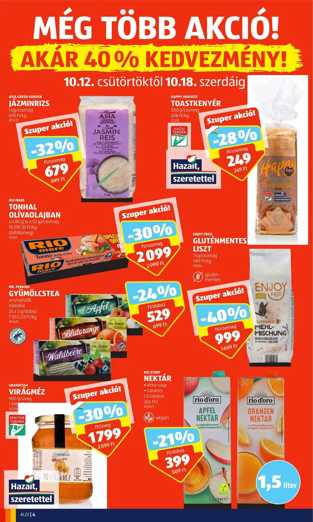 Aldi akciós újság 10.12–10.18 – 4. oldal