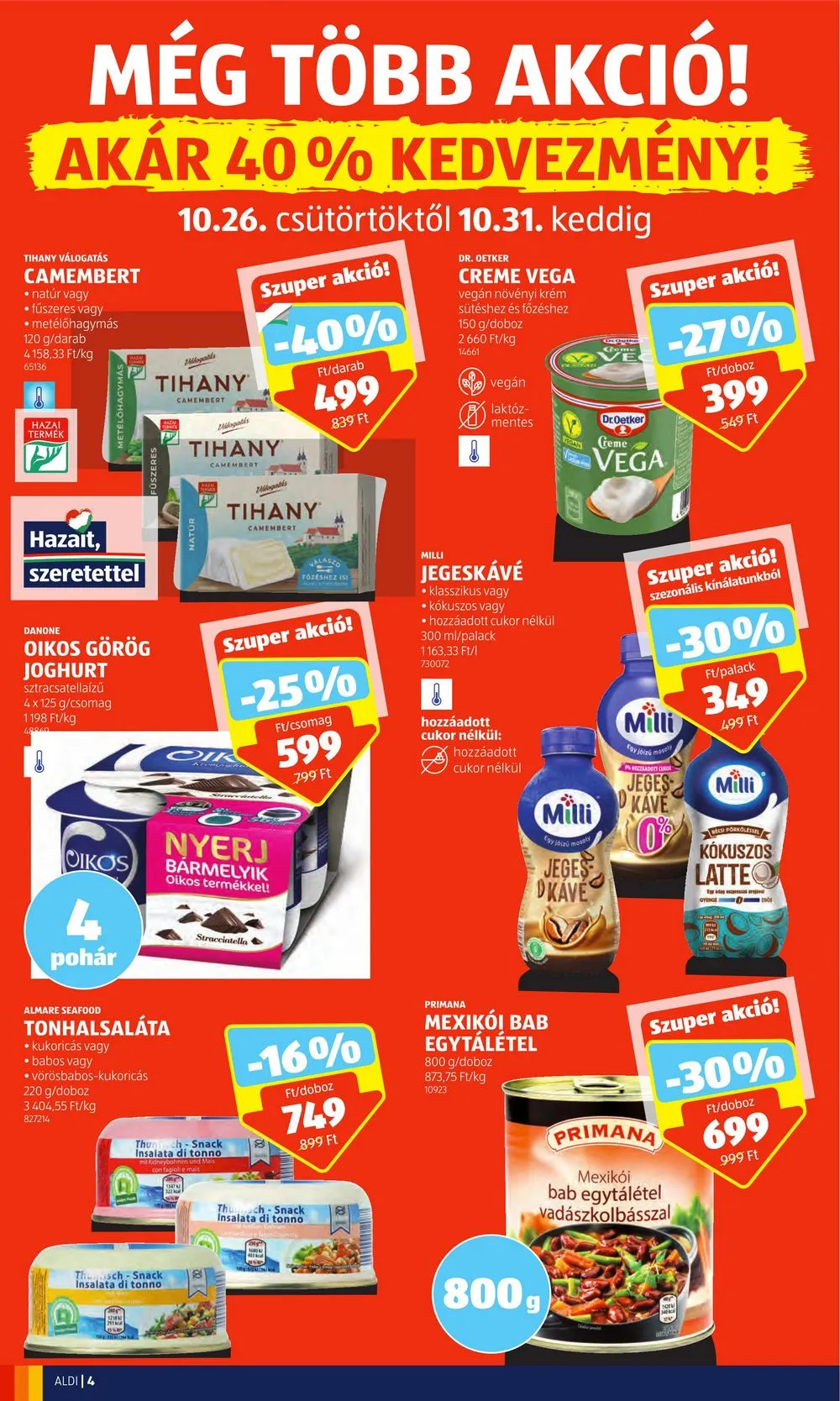 Aldi akciós újság 10.26–10.31 – 4. oldal